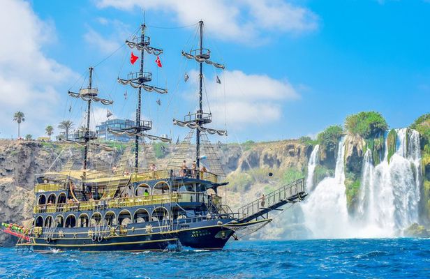 Antalya Pirate Boat at Düden Waterfall With Lunch and Soft Drinks