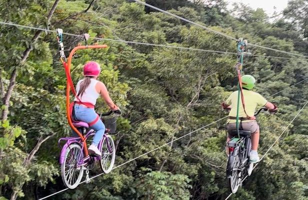 Ride the sky, Epic bicycle zipline tour