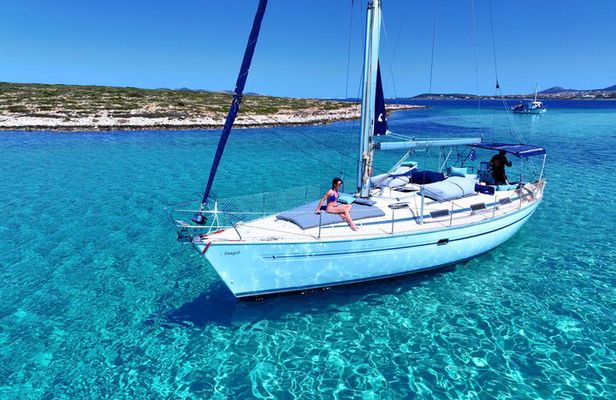 Small group half day cruise to the blue lagoon with Paros Sail