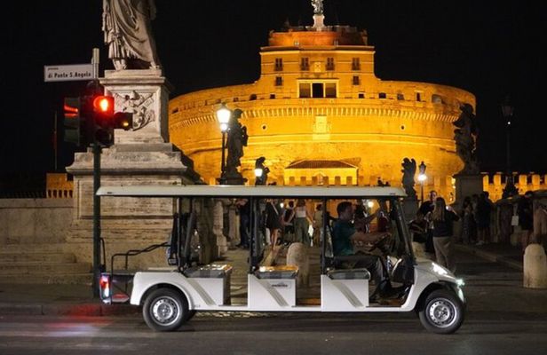 Rome Night Highlights Golf Cart Tour in Small Group with Gelato