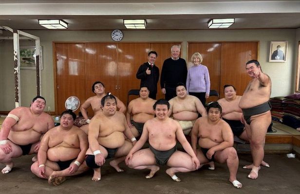 Sumo Morning Practice, Meals and Conversations with Wrestlers