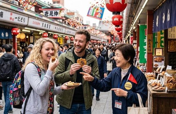 Asakusa & Yanaka Local Street Food Tour with Licensed Guide