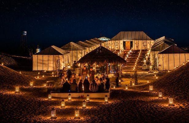 Marrakech:Agafay Desert Overnight with Sunset Quad Bike & Dinner