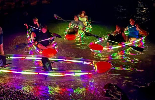 Glowing Sunset Kayak Tour with LED lights in Split