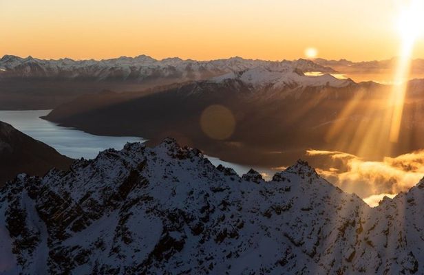 Golden Hour Scenic Flight Over Queenstown's Ski Fields
