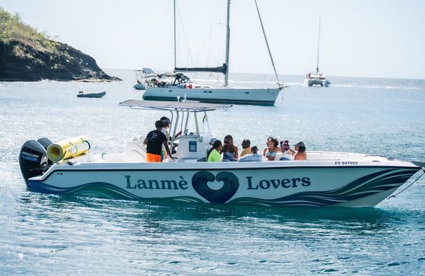 Half day boat South Martinique snorkeling turtles and relaxation
