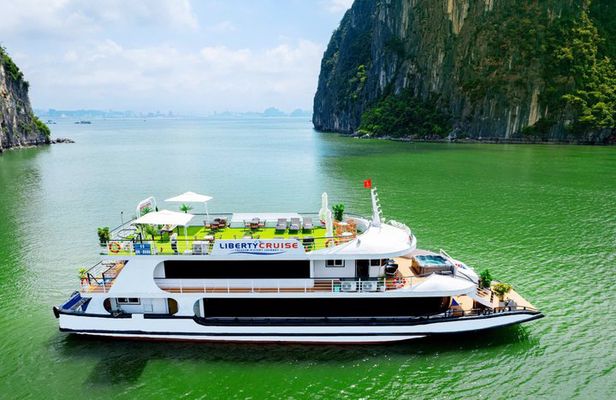 Halong Excursion Premium Cruise with Lunch, Kayak & Sunset Party
