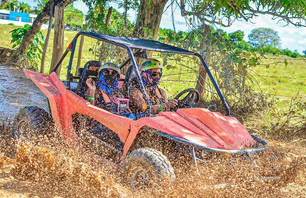 Extrama Route in Buggies Visit Cenote indigena and Playa Virgen