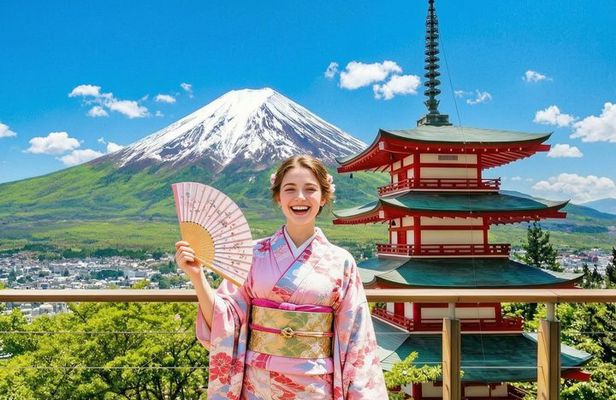 Mount Fuji, Hakone, Owakudani, Chureito Pagoda and Oshino Hakkai