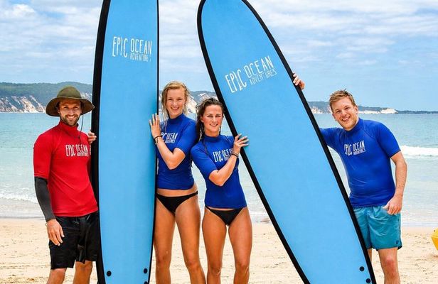 Rainbow Beach: Surf Lesson Safari & Beach 4WD Double Island Point