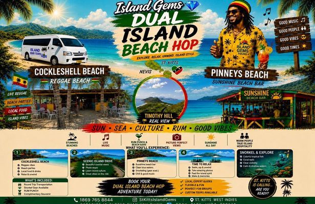 St Kitts and Nevis: Dual Island Beach Hop excursion