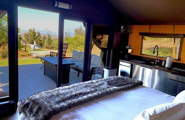 Private Helicopter Tour and Luxury Glamping Overnight Retreat