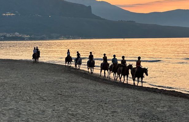 Horseback riding on the beach of Castellammare del Golfo