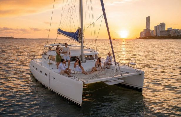 Cartagena Sunset Catamaran Cruise with Open Bar and Music