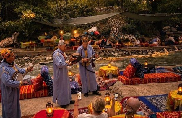 Sunset in Ourika Valley Traditional Berber Dinner Experience