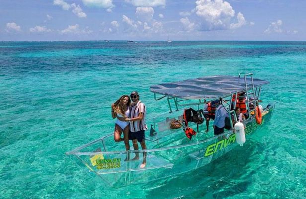 Clear Boat Ride at Isla Mujeres