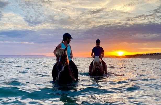 Sunset Horse Riding on the Beach near to Katakolo and Kourouta