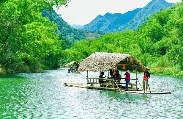 Pu Luong Day Tour:Trek Villages,Bamboo Rafting, cave or Waterfall