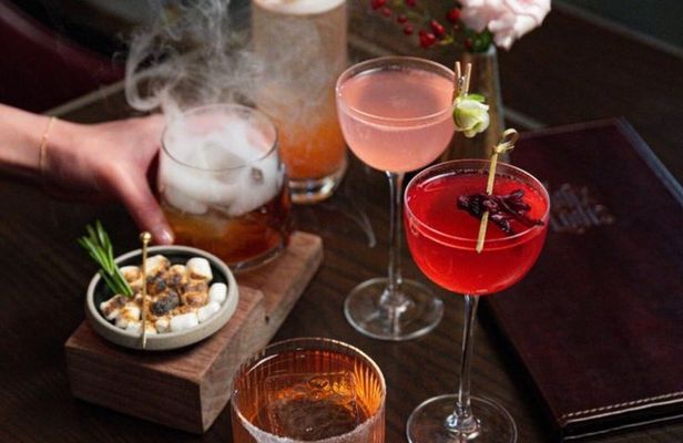 Cocktail & food pairings on a secret rooftop