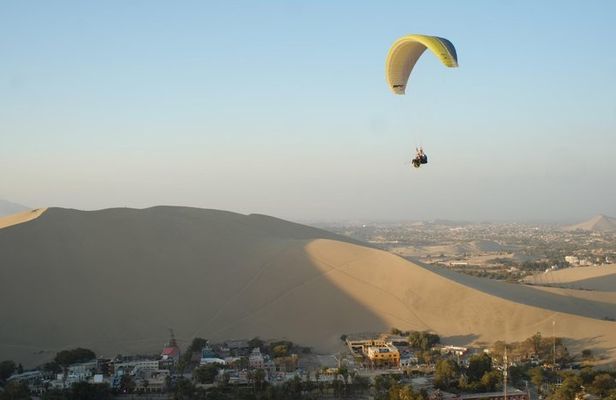 Paragliding over the Huacachina Desert