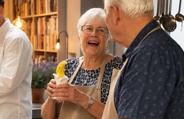 Florence: Zucchini Flowers, Pasta & Tiramisu Class + Market Tour