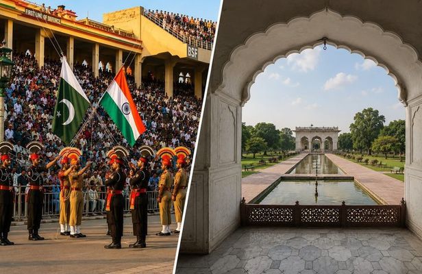 Wagah Border Flag Ceremony and Shalimar Gardens Private Tour