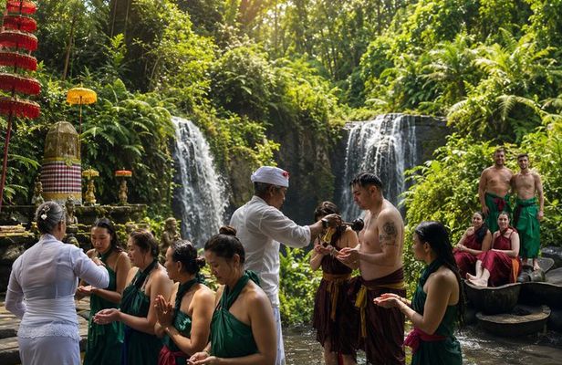 Bali Purification - Sacred Melukat Ritual at Beji Griya Waterfall