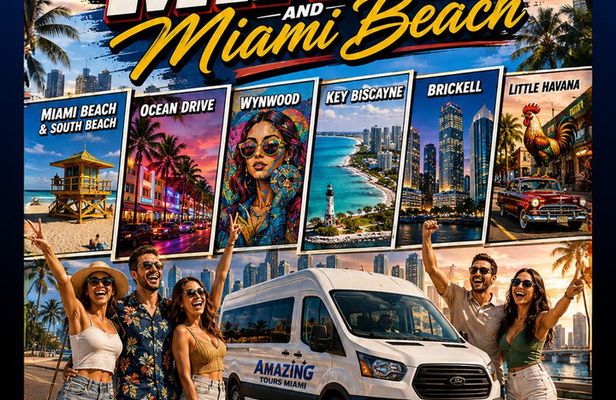 Scenic Full City Tour of Miami and MBeach. Everyday 2pm