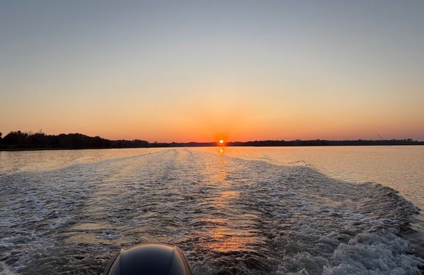 Private Evening Boat Cruise Around Remote Tidal Salt Marsh