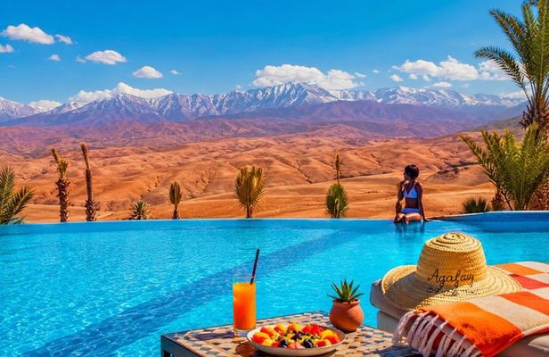 Agafay Desert Pool Day with Camel Ride, Lunch & Hotel Transfer