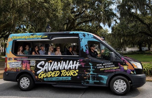 Savannah Historical Guided Open-Air Minibus Cruiser- Free Parking