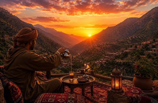 Marrakech: Magical Sunset in Ourika Valley with Dinner