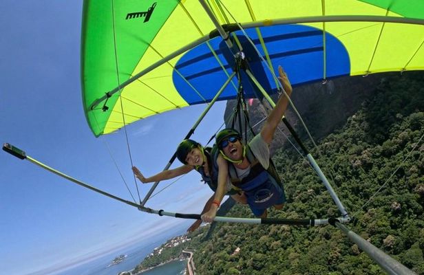 Delta and parapent double wing flight in Rio de Janeiro with video