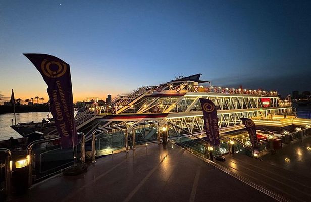 Cairo Luxury Nile Dinner Cruise with Open Buffet,Belly Dance Show
