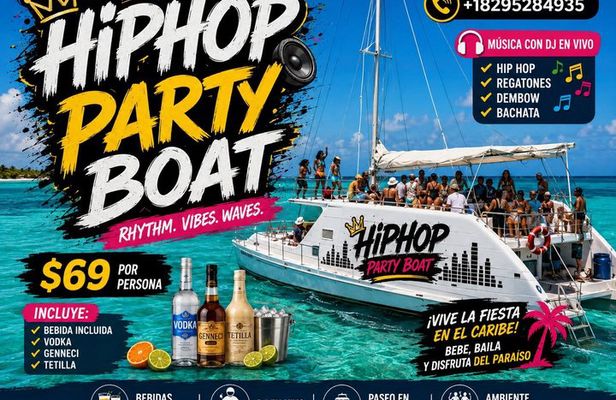 Hip hop party boat Punta Cana Snorkel and Party and Pool