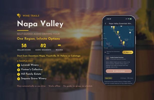 Napa Valley Wine Tour: Self-Guided GPS Audio Driving Guide