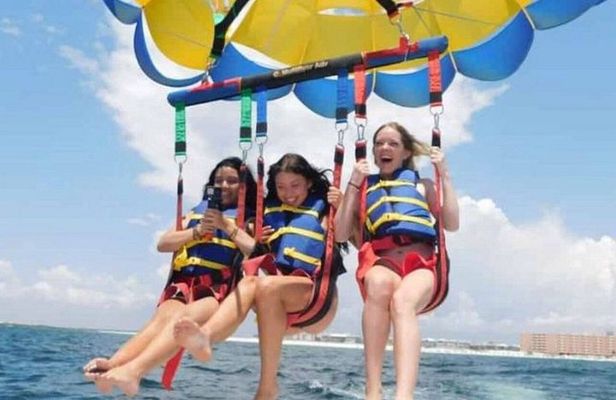 Parasailing plus a visit to the artisan market