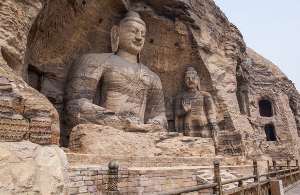 Beijing-datong yungang grottoes hanging temple with train ticket
