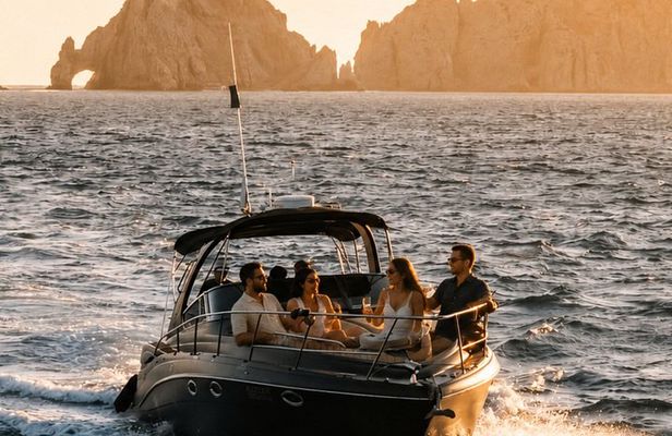 Luxury Black Yacht Arch Snorkel and Sea of Cortez