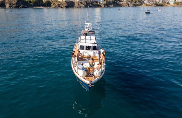 Benalmadena dolphin watching on snorkel boat and drinks