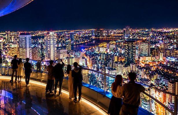 Osaka Night Tour Umeda Sky Building and Shinsekai District
