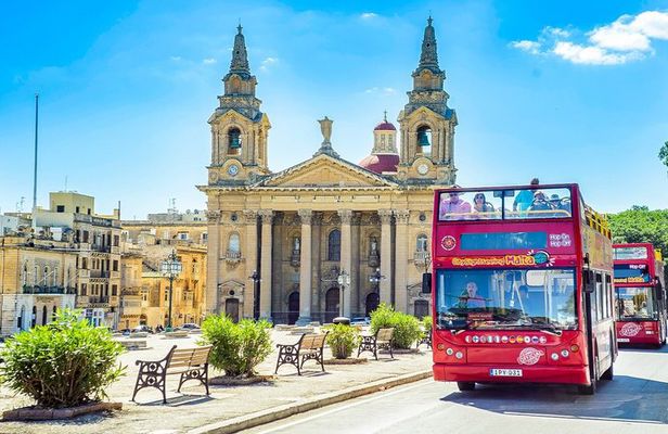 Malta Hop On Hop Off Sightseeing Bus with Audio Guide