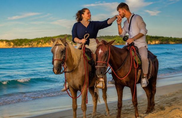 horseback riding on the beach