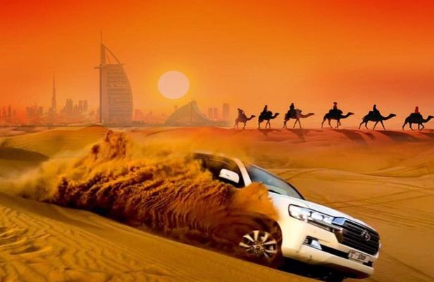 Premium Desert Safari, Pick/Drop, Camel Ride, Quad bike & Dinner