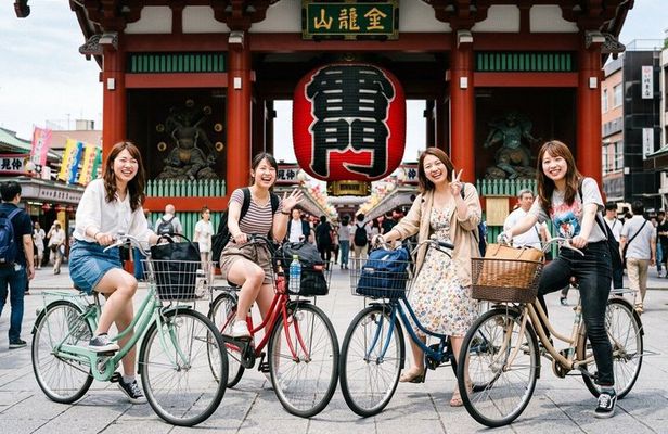 Tokyo City History Cycling Tour with Certified Guide