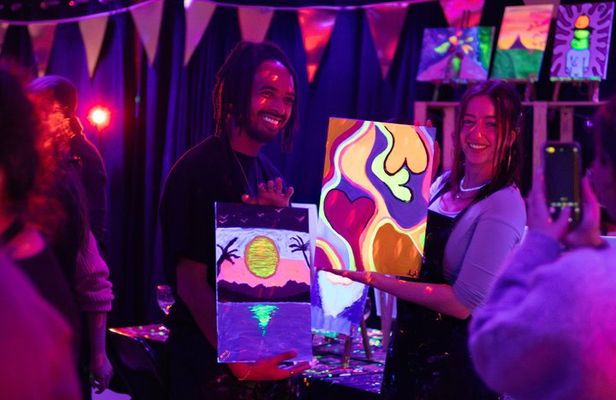 Sip & Paint in the Dark with Bottomless Wine