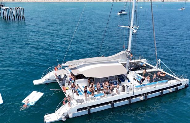 Barcelona Catamaran Cruise with Swim Tapas FREE Pass NightClub