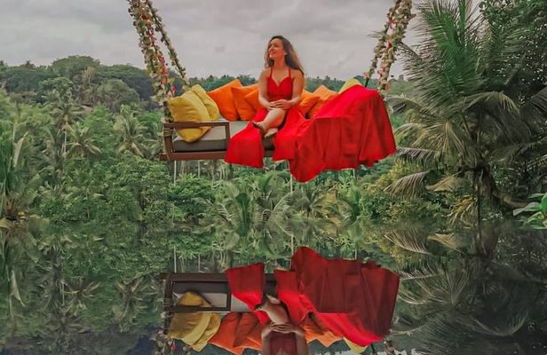 Bali Swing Tour with Koi Fish Boat Monkey Forest and Falls