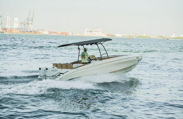 30 Foot Private Boat In Cartagena Islands For Up To 8 People