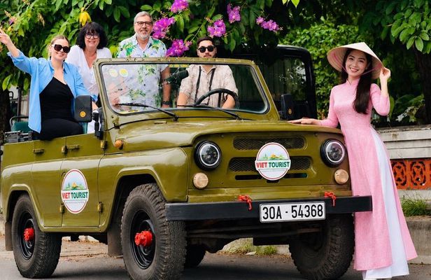 Hanoi Jeep Tour: Ride with an Ao Dai & Conical Hat Guide